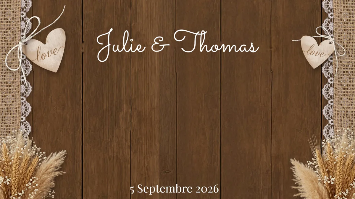 fond d'écran d'accueil de la borne photobooth personnalisé aux couleurs du mariage